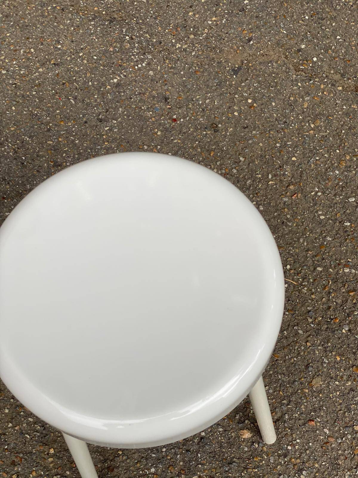 Vintage white stool from the 70s