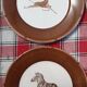Set of 6 vintage "savannah animals" plates