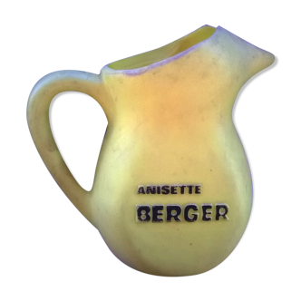 Ancien pichet anisette berger jaune vintage