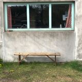 Old bleached oak bench