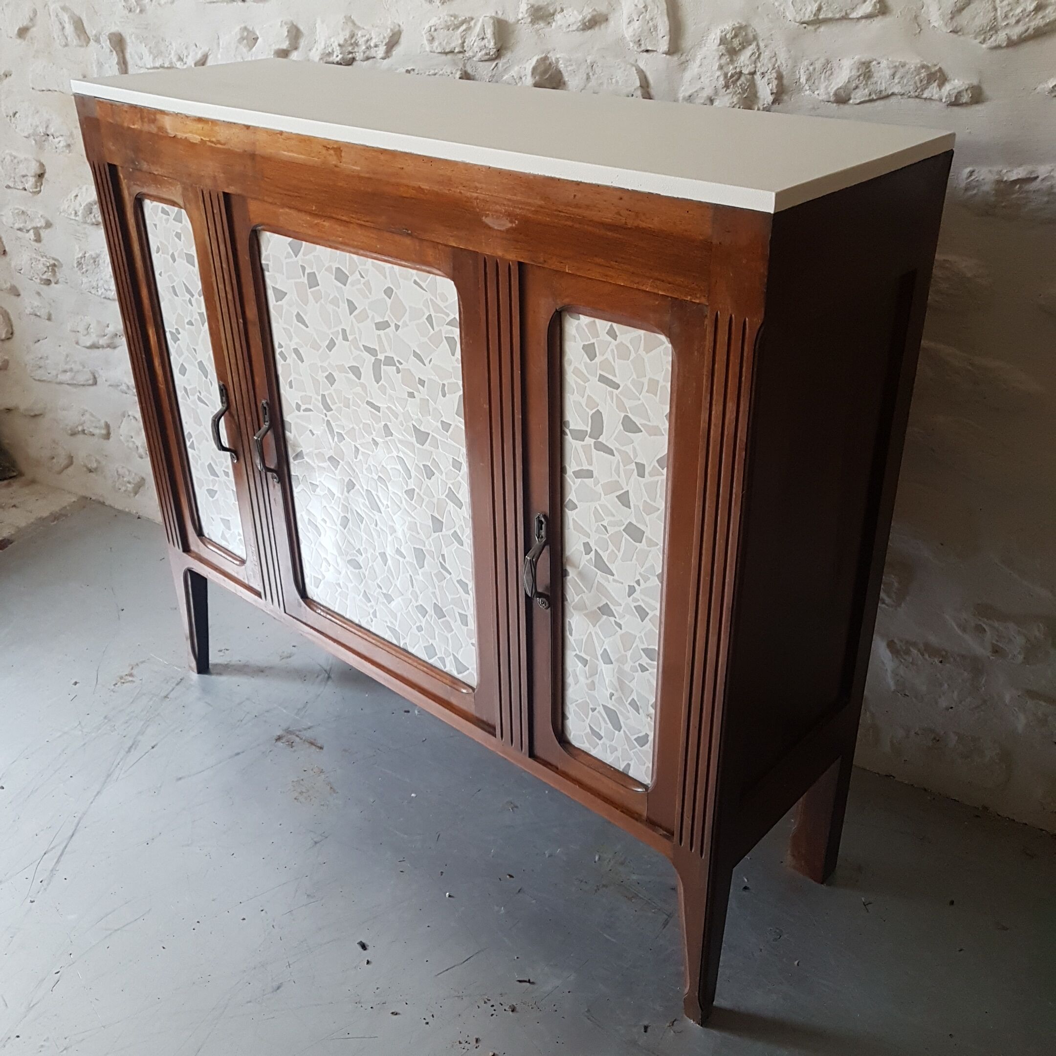 Vintage compass foot buffet