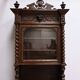 Narrow Oak Display Cabinet, Louis XIII style – Late 19th century
