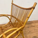 Vintage rattan armchair