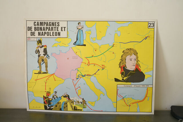 School poster history /geographic under Napoleon two-sided