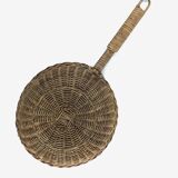 Vintage wicker and stove-shaped basket