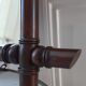 Barber mirror in solid oak bamboo way 30s-40s, 60x50 cm