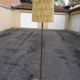 Vintage 70s bronze imitation bamboo floor lamp