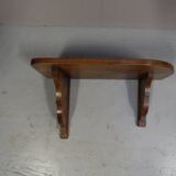 Art deco oak hanging shelf