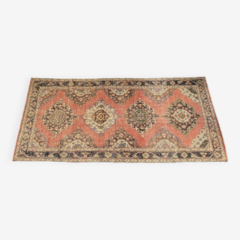 Tapis Red Runner 5x10, Tapis Oushak en sourdine, Tapis Runner turc, Tapis pour cuisine Long Runner Rug MOON.130