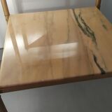 Alabaster harness brass foot