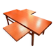 Table basse extensible des années 50, en placage de teck
