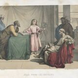Old illustration Jesus among the doctors