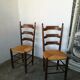 Paire de chaises paillées
