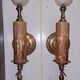 Pair of Candle Holder Style Wall Lights with Melted Wax