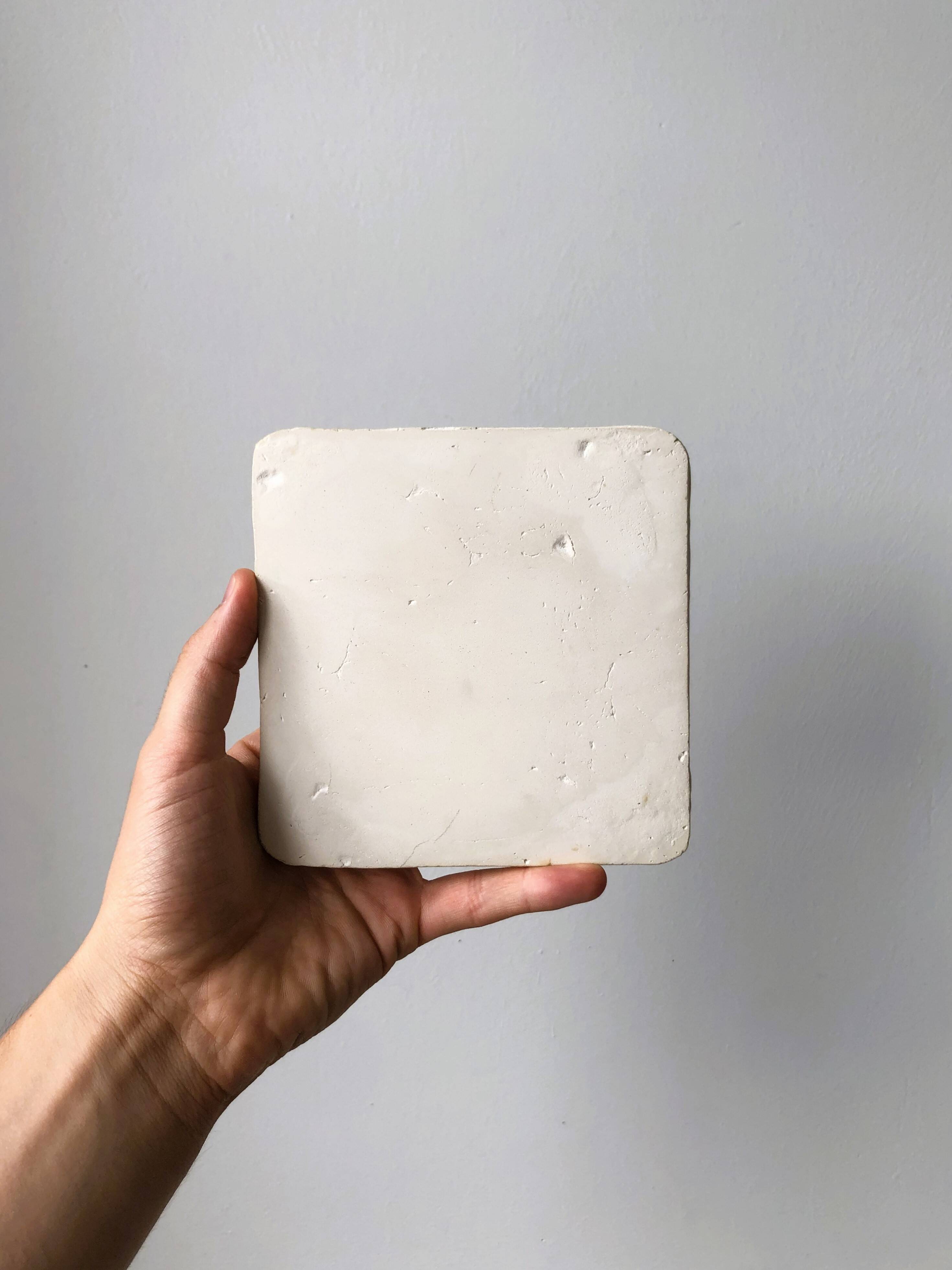 Handmade ceramic flower trivet