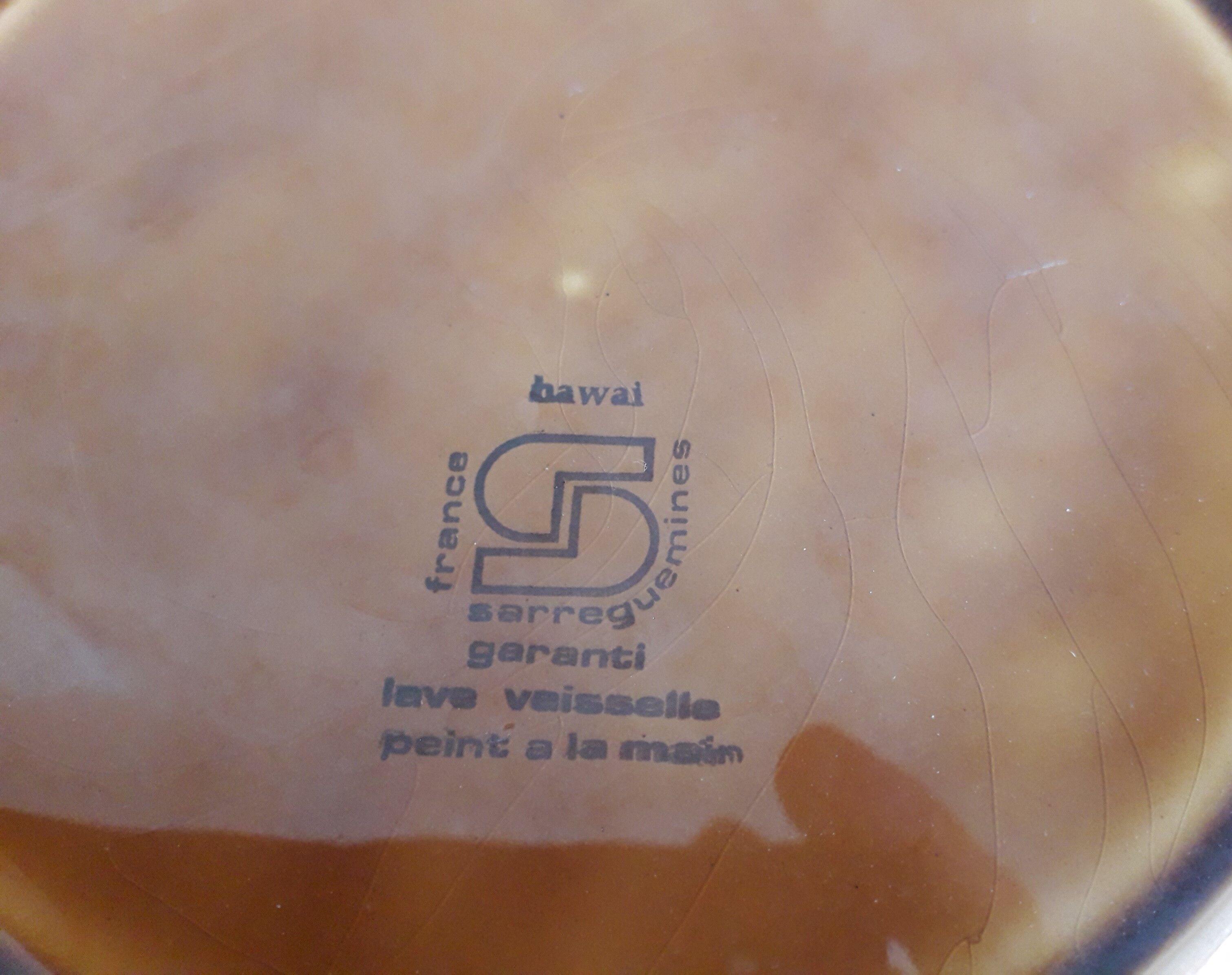 Plates Sarreguemines model "hawaii"