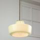 Mid-century italian glass & brass pendant lamp