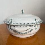 Saint-Amand iron earth flat soup tureen