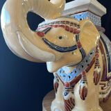 Elephant plant pot ceramic 1970s - xl - blue -