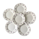 Set of 6 flat plates Digoin Sarreguemines 50s