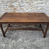 Extendable oak farmhouse table