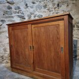 Oak sliding door wardrobe, 1920s