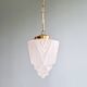 Art Deco pendant lamp in satin glass, 1920s-30s