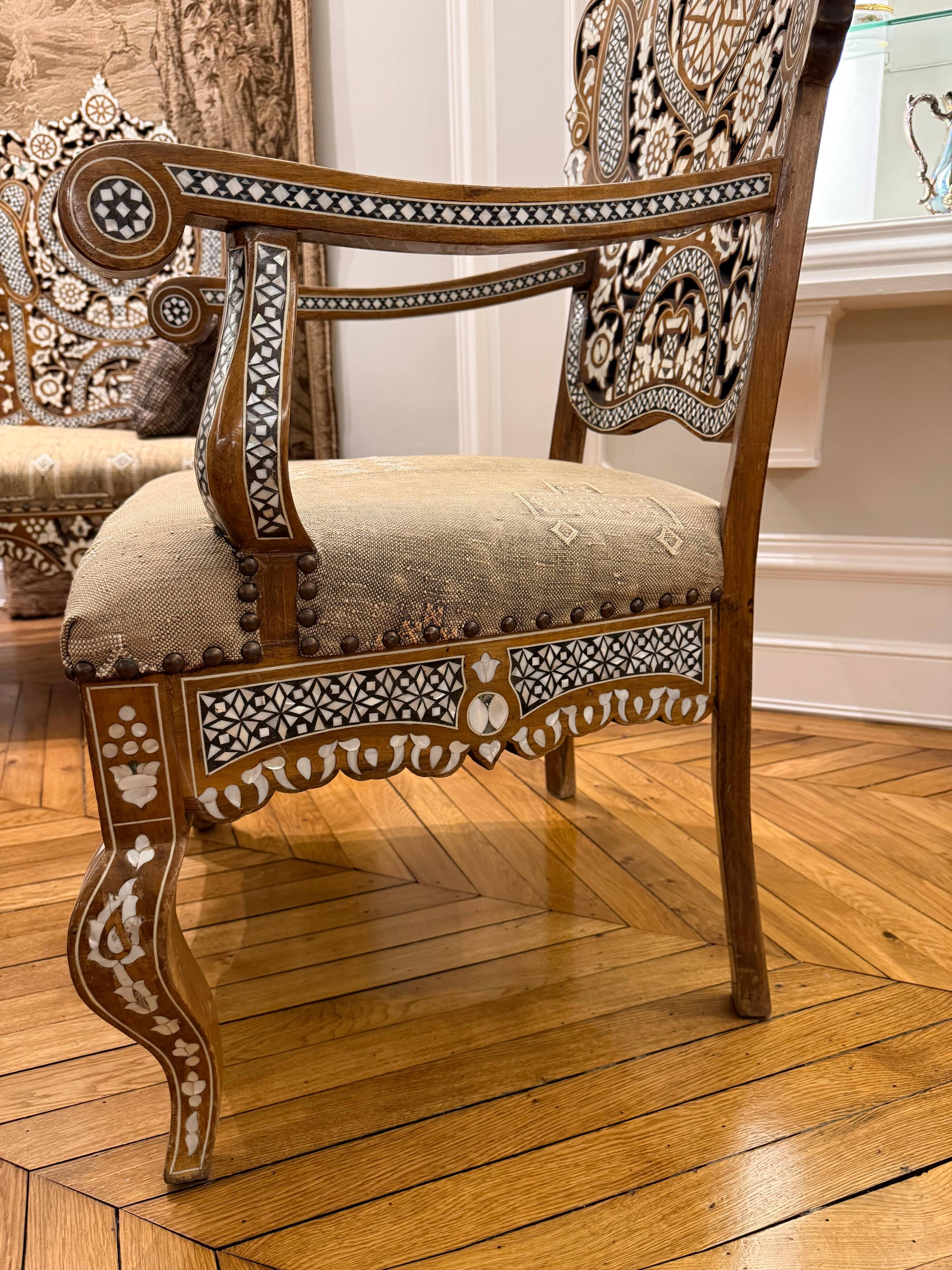 Oriental salon in marquetry