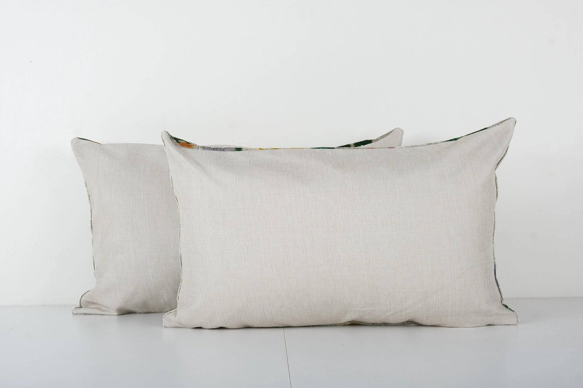 Set of 2 vintage velvet cushion covers 36x56 cm