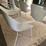 6 Elephant Kristalia armchairs with sled base