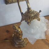 Pair of bronze table lamps