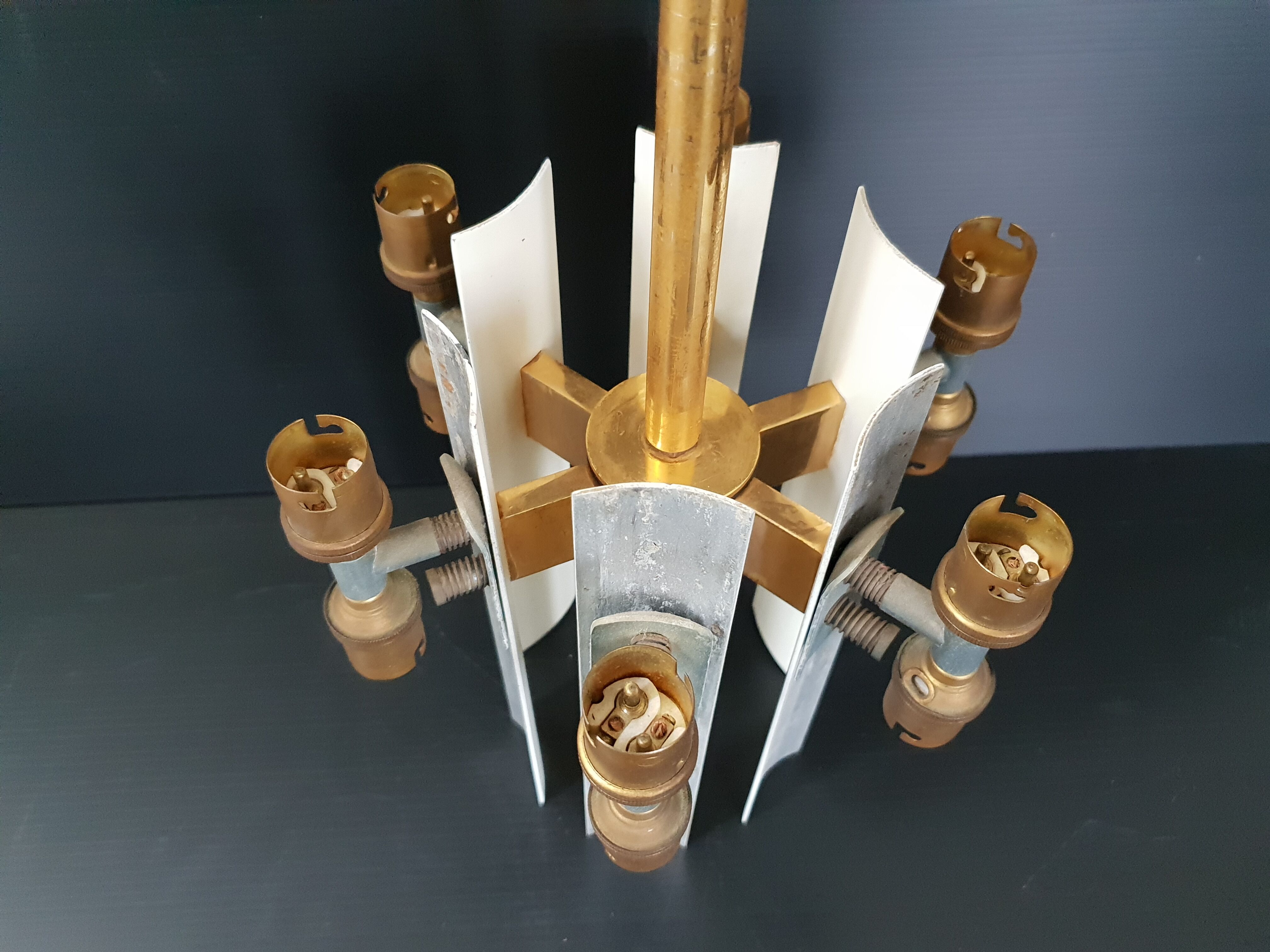 Vintage Murano 1960 Italian glass chandelier