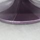 Italian dark purple leather swivel lounge chair, 1980s