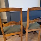 Canvas upholstered chairs