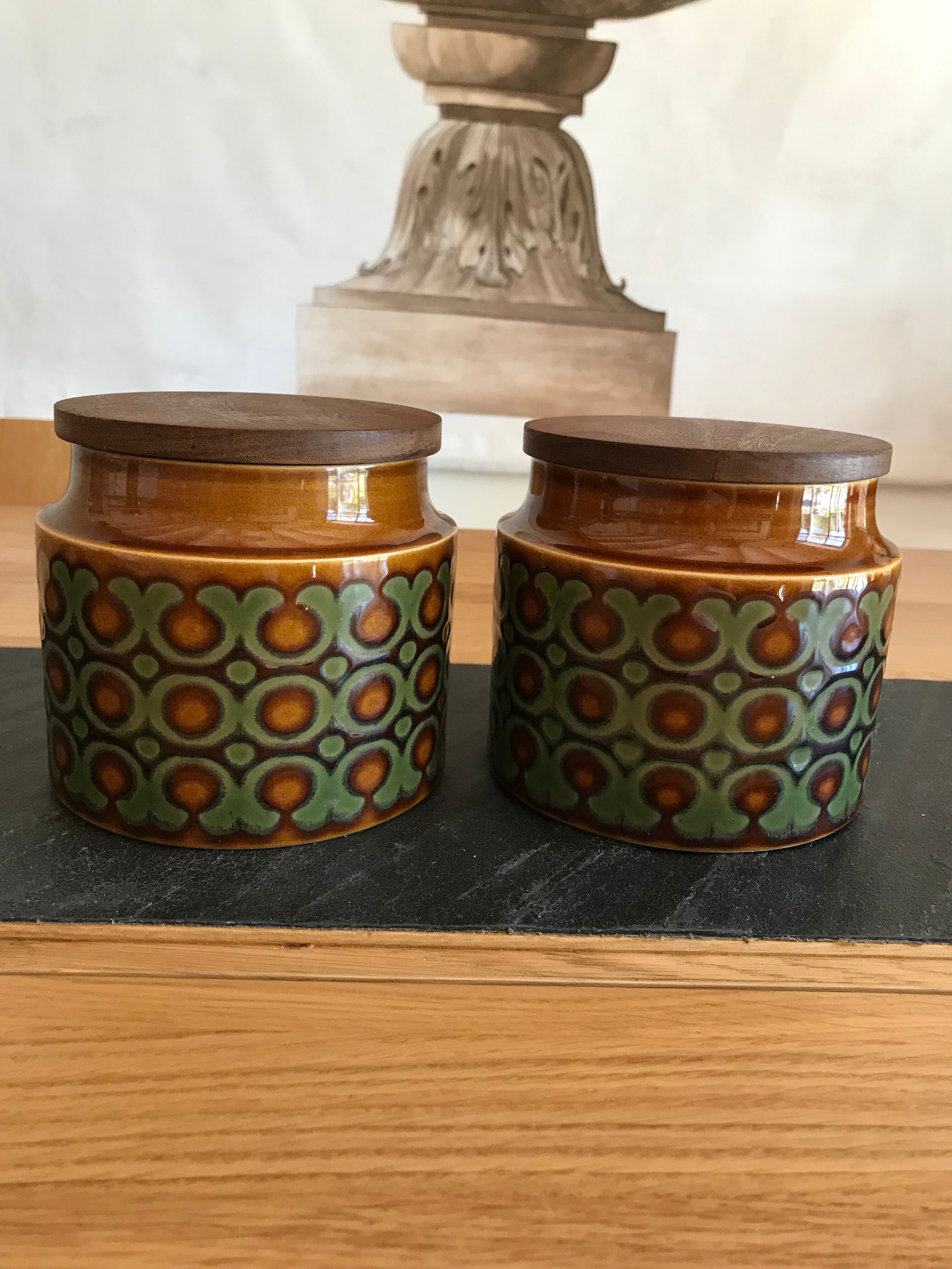 Set of two jars, Hornsea candy boxes