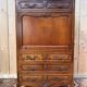 Secretary with drop-leaf in Louis XV style – Solid cherry wood – Chiselled bronze