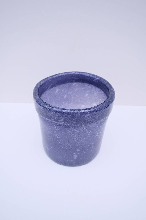 Grand vase en verre soufflé bullé, France 1970
