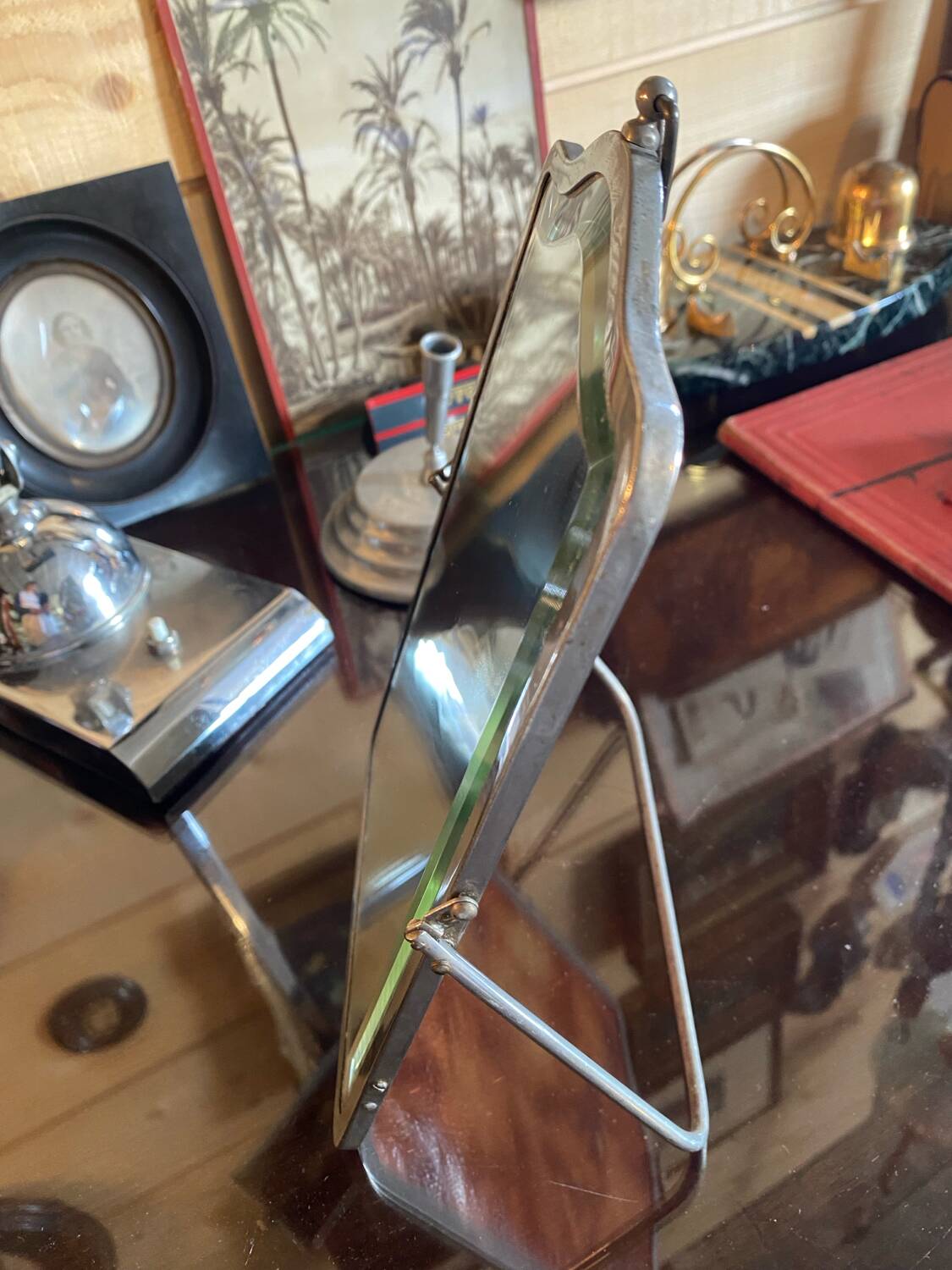 Miroir de barbier biseauté