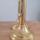 Pair of brass candle holders