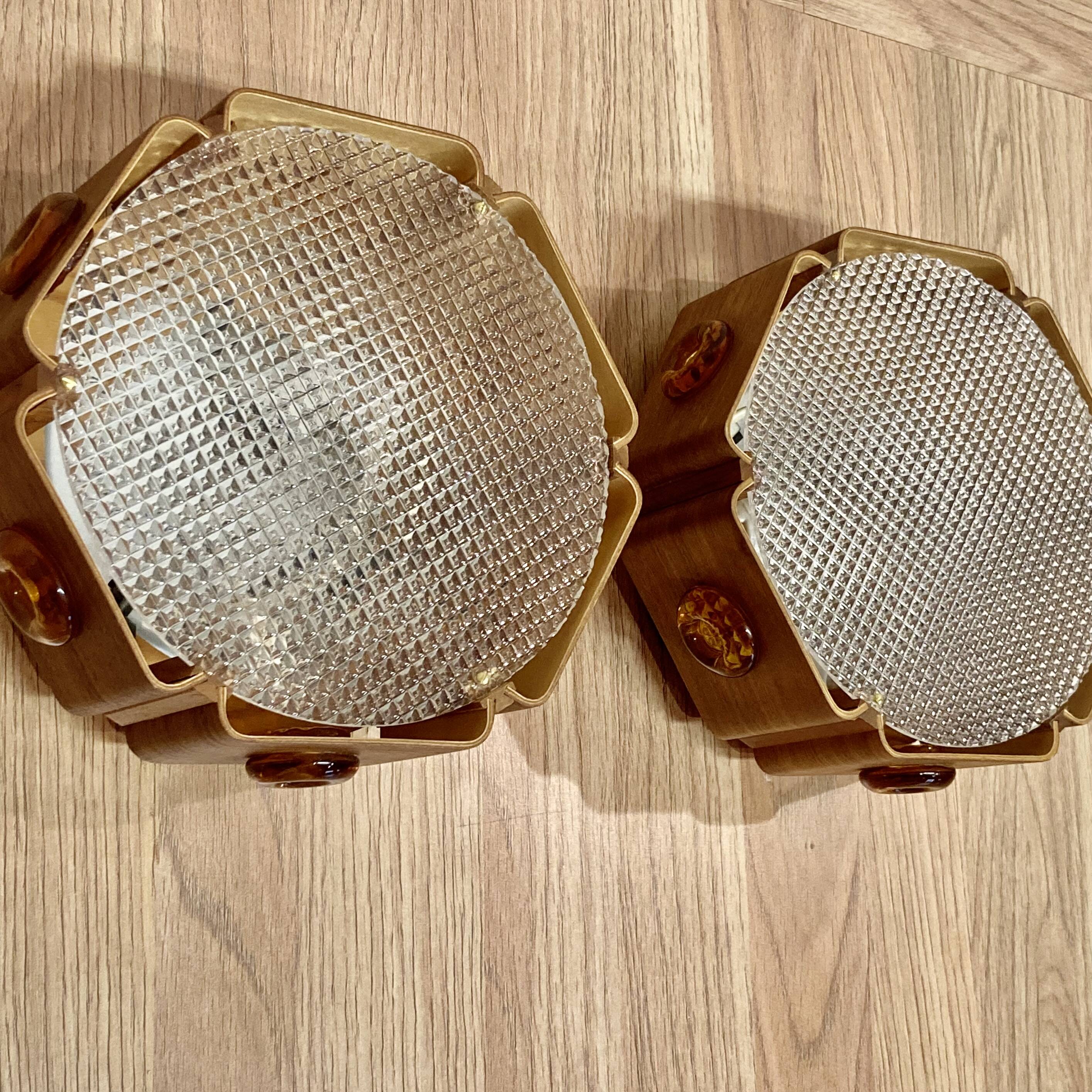 Paire d'appliques design scandinave 1950.