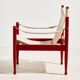 Safari lounge chair model 30 and ottoman by Erik Wørts for Niels Eilersen, set of 2.
