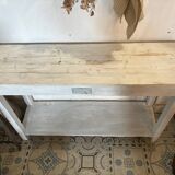White patinated console