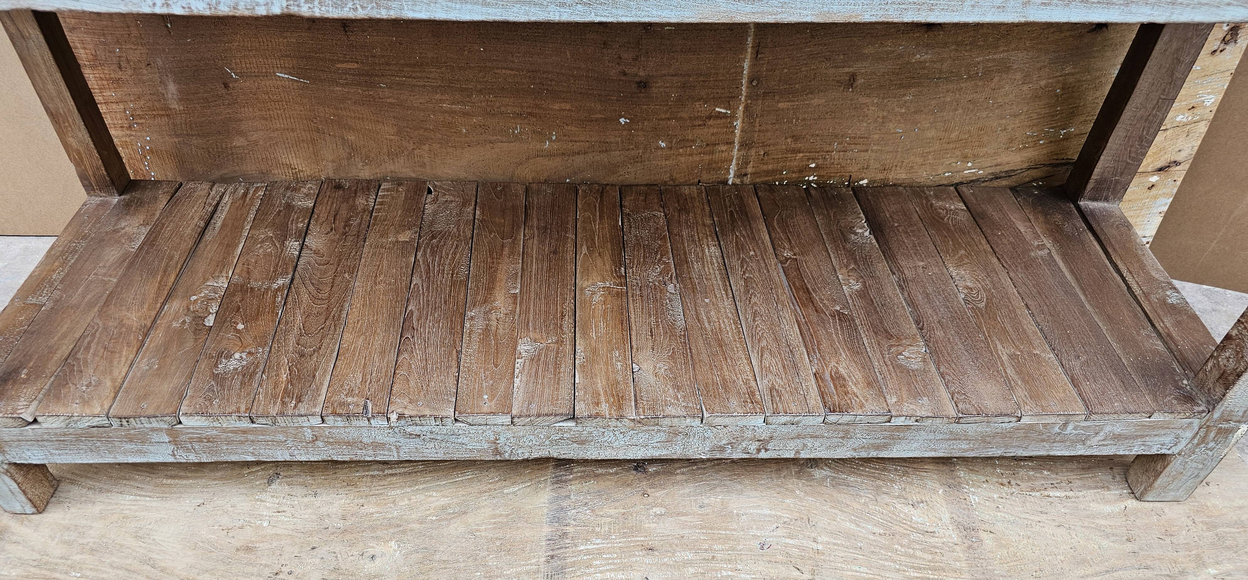 Old rack - workshop shelf in Burmese teak