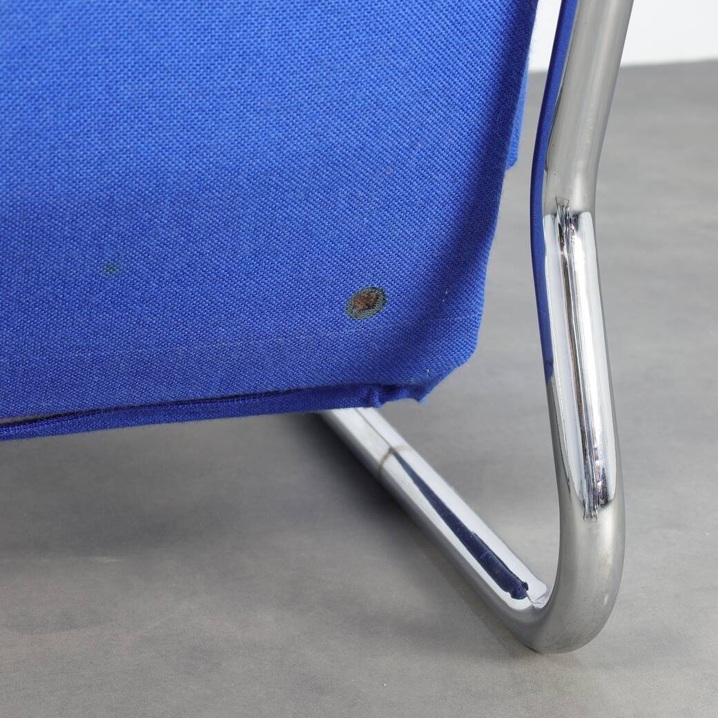 Chrome Tubular Frame Lounge Chair, 1970s
