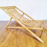 Vintage bamboo deckchair