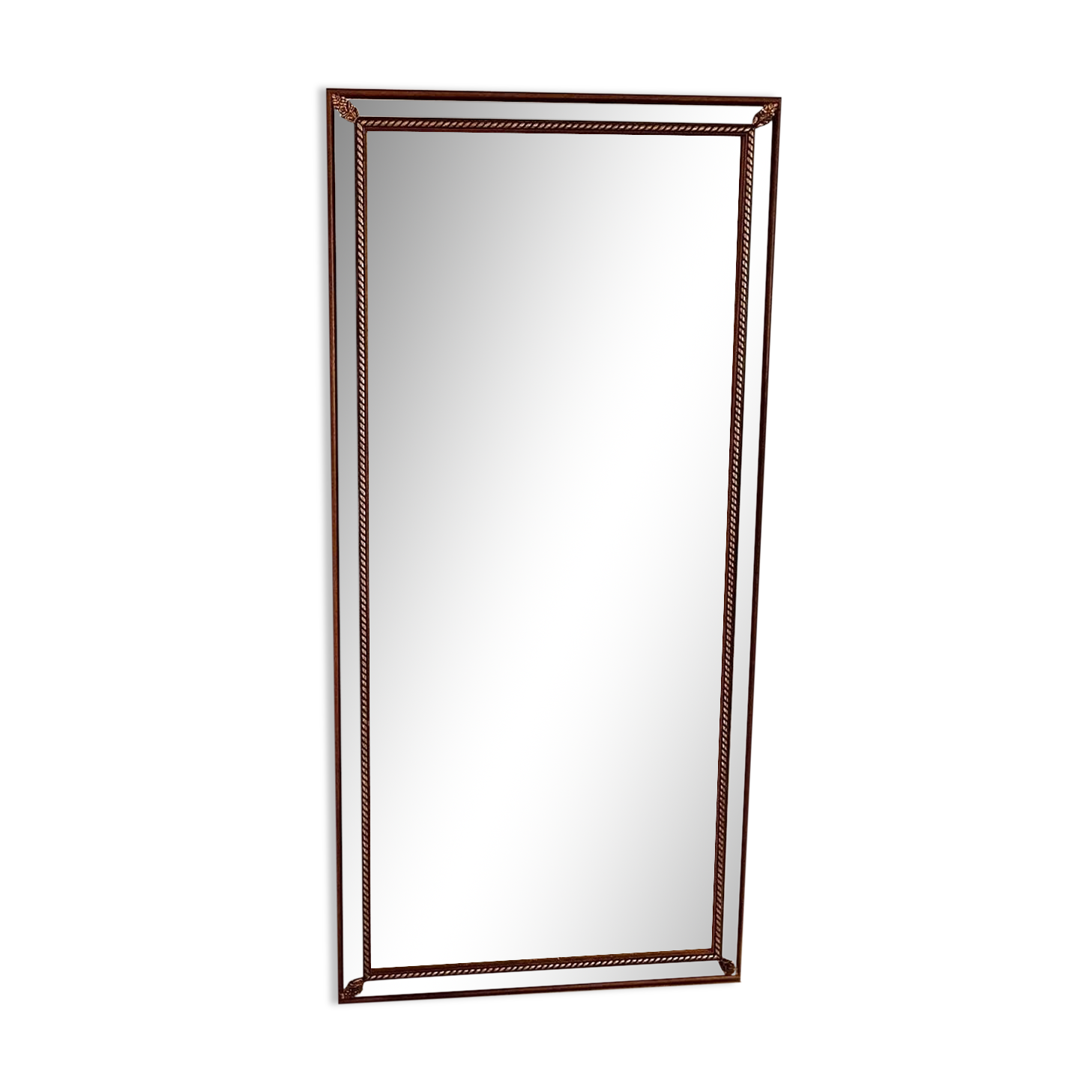 Antique mirror with parecloses 174x73cm