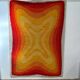 1970 vintage orange Bergos wool rug