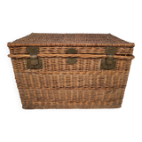 Old wicker transport trunk, early 20th century