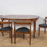 Mid-Century Teak Dining Table and Chairs Set by Hans Olsen for Frem Røjle.