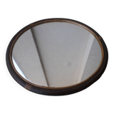 Round wooden mirror
